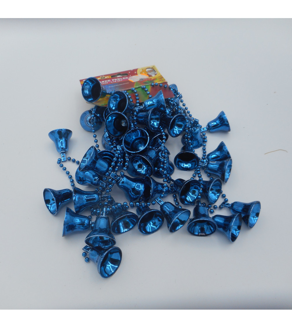 HOVUK® 2 guirlandes de perles brillantes de couleur bleu glacier et bleu foncé 10 m de chaîne de perles incassables décoration classique traditionnelle de luxe de Noël perles en plastique 