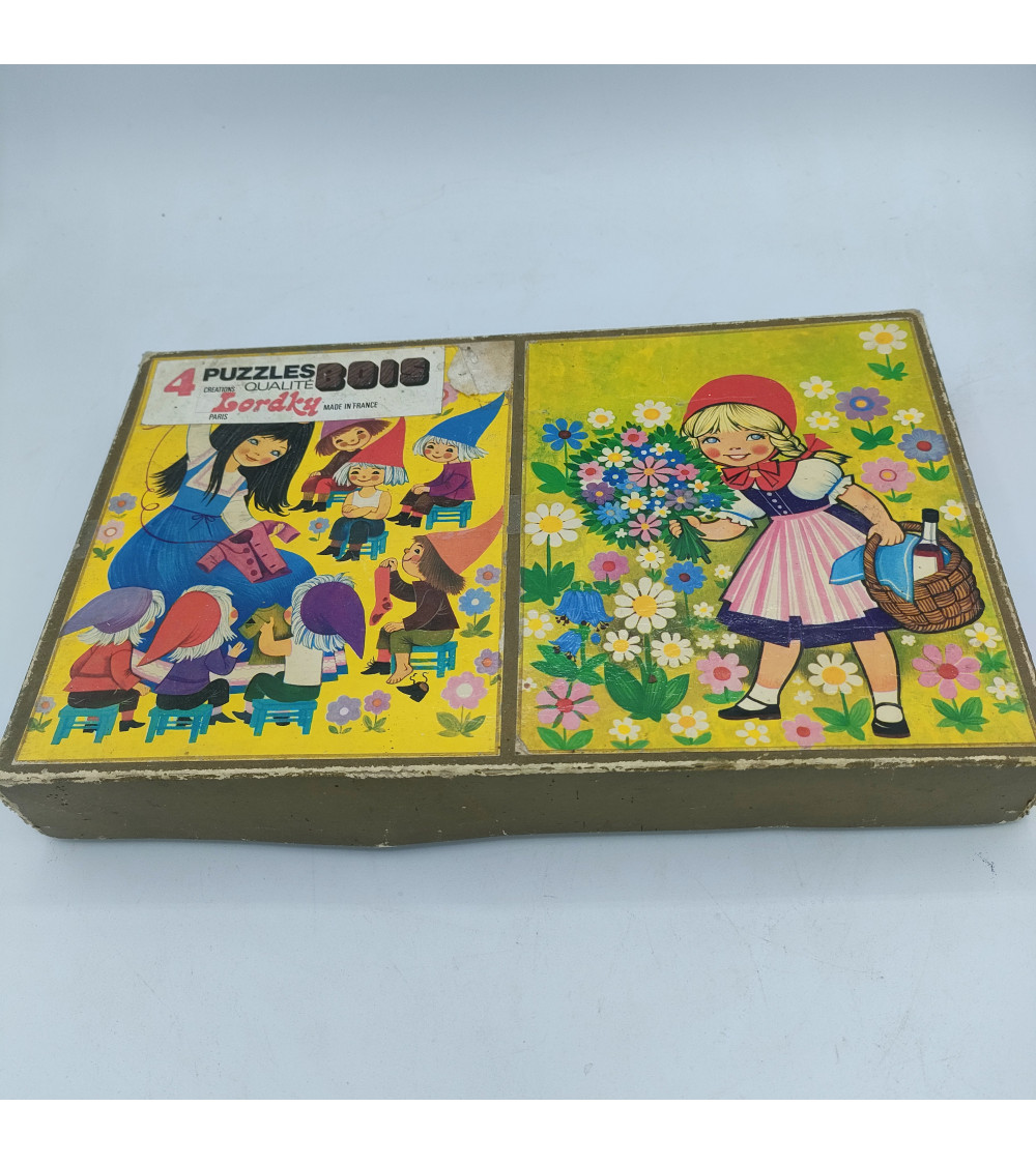 Lot de 4 puzzles en bois