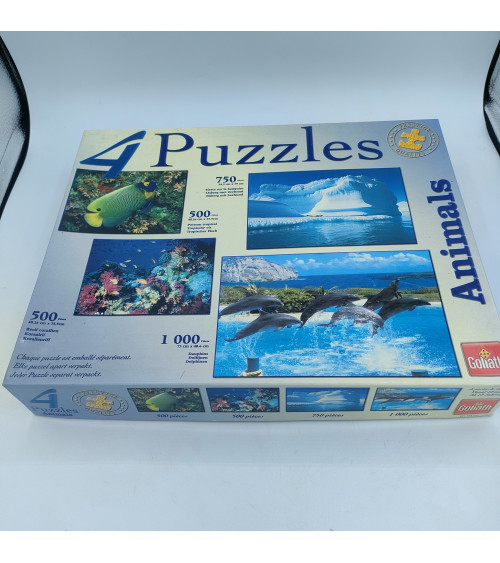 Ensemble 4 puzzles marins