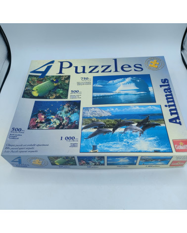 Ensemble 4 puzzles marins