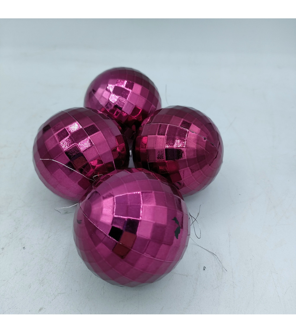 Lot de 4 boules violettes