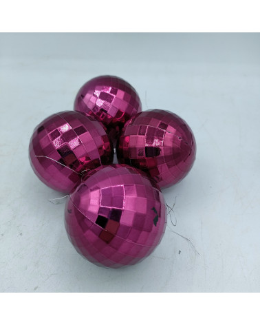 Lot de 4 boules violettes