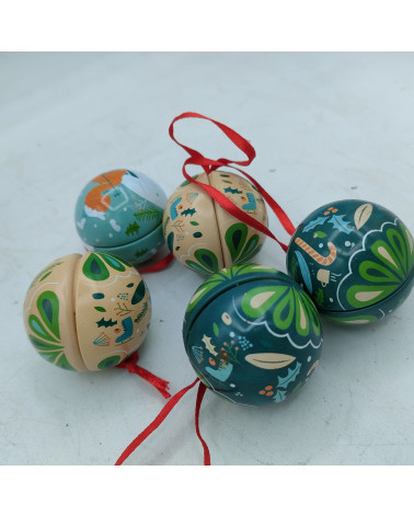 Lot de 5 boules "paysage"