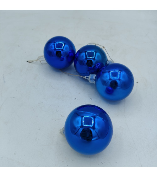 Lot de 4 boules bleues