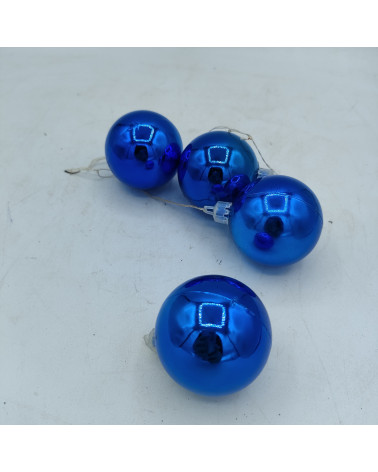 Lot de 4 boules bleues