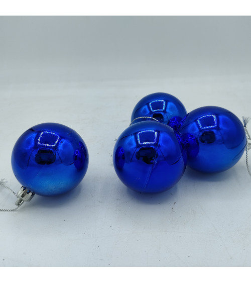 Lot de 4 boules bleues