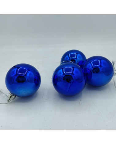 Lot de 4 boules bleues