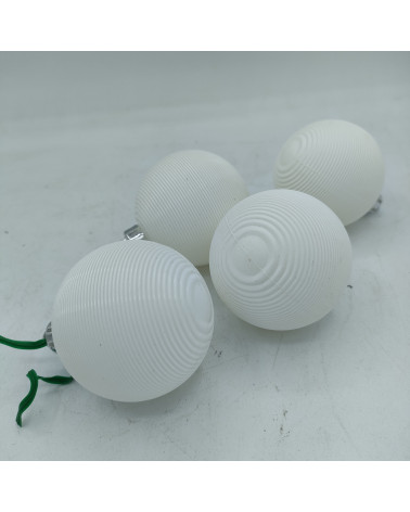 Lot de 4 boules blanches