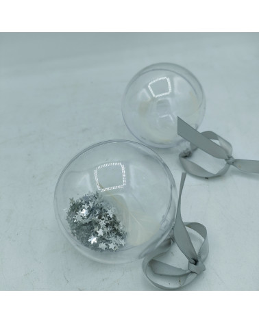 Lot de 2 boules transparentes