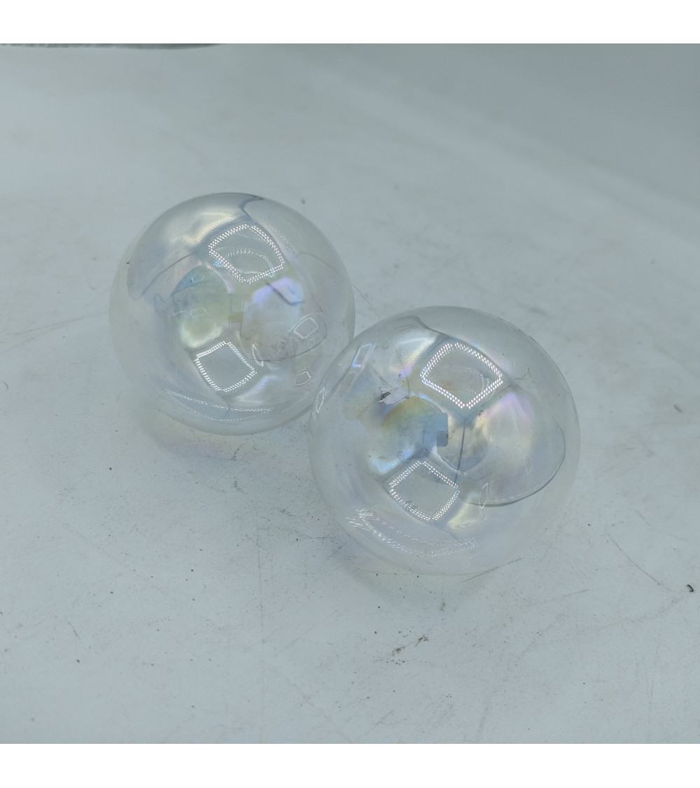 Lot de 2 boules transparentes