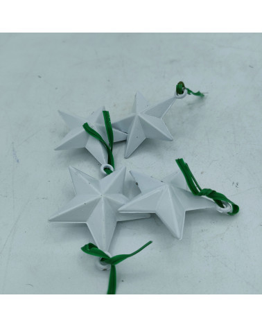 Lot de 4 étoiles blanches