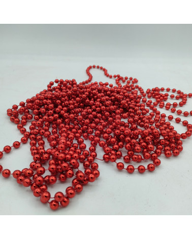 Guirlande de perles rouge