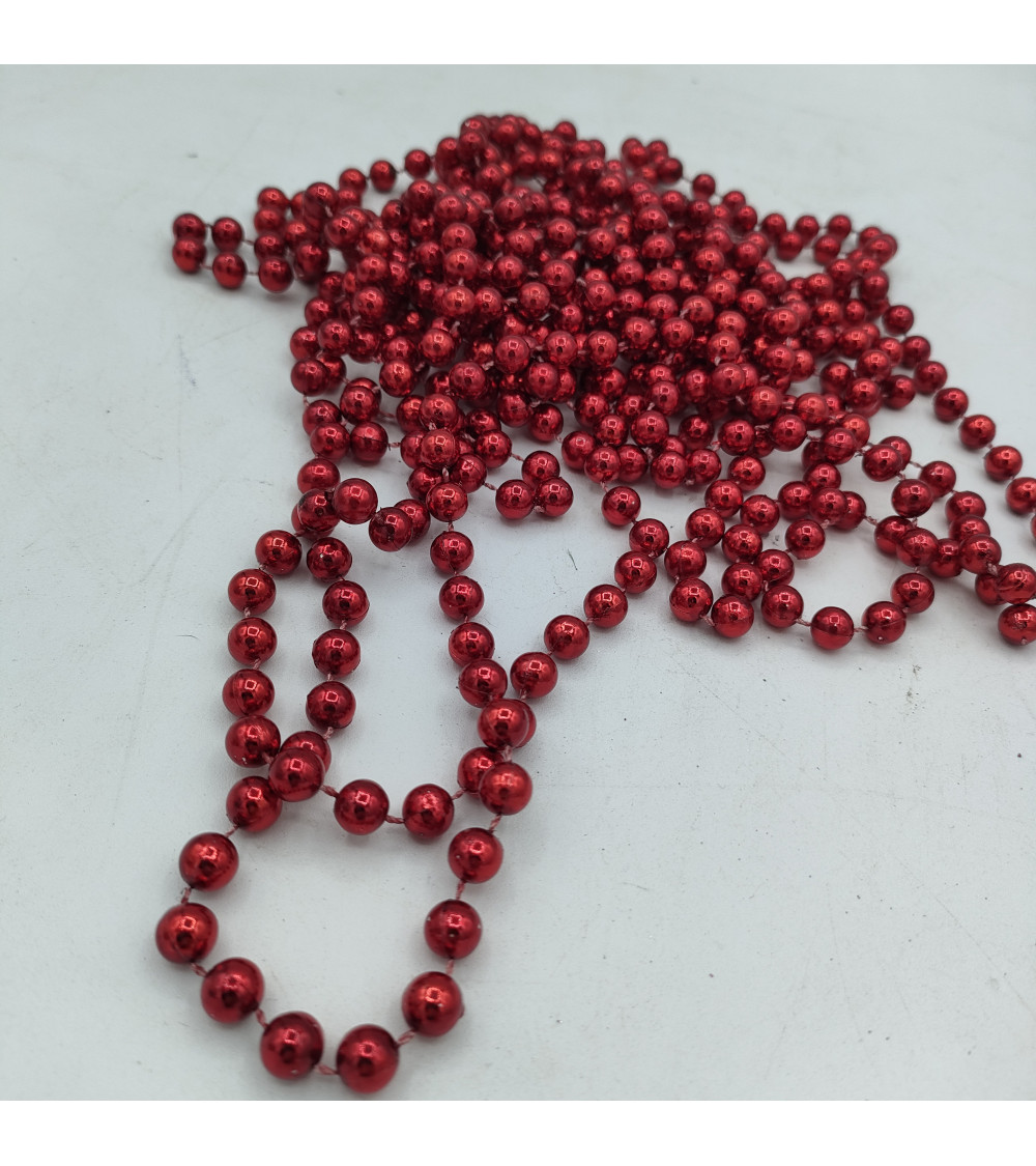 Guirlande de perles rouge