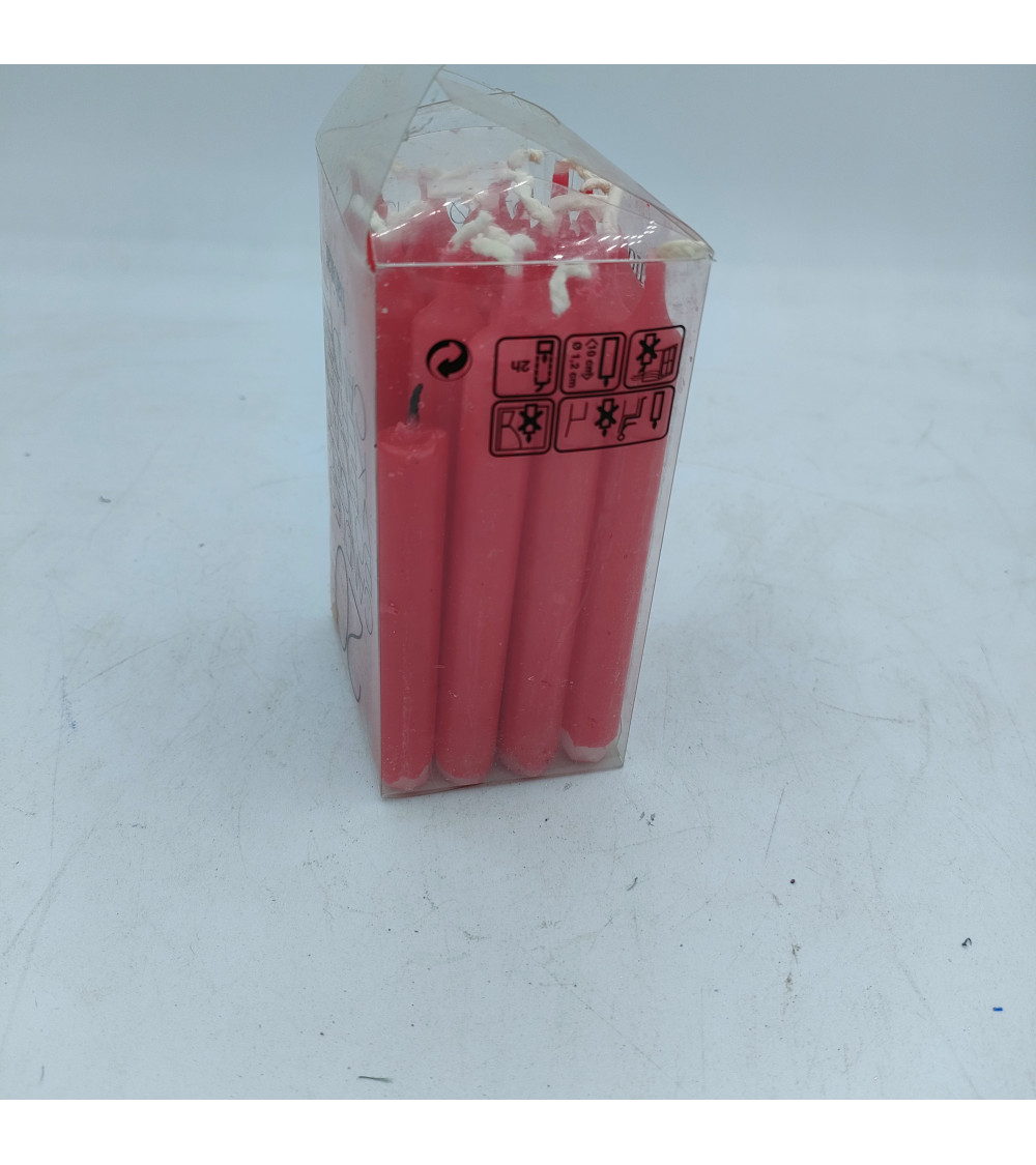 Lot de 20 bougies rouges