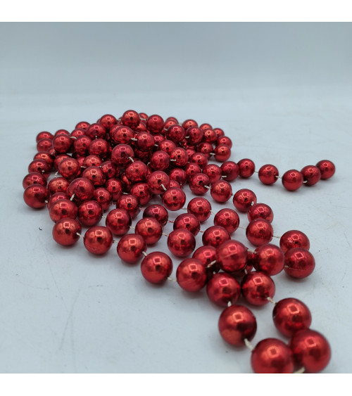Guirlande de perles rouge