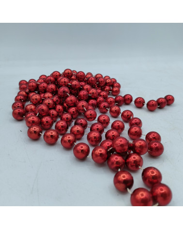 Guirlande de perles rouge