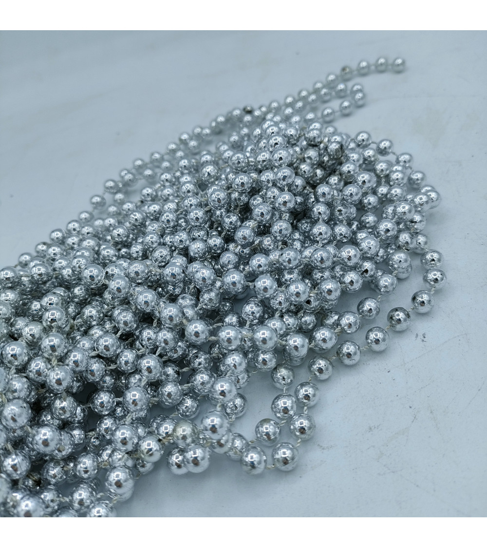 Guirlande de perles argent