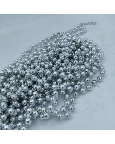 Guirlande de perles argent