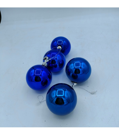 Lot de 5 boules bleues