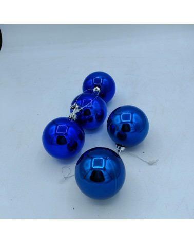 Lot de 5 boules bleues