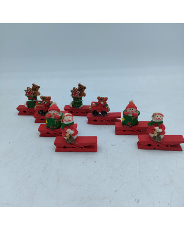 Lot de 8 pinces porte Nom