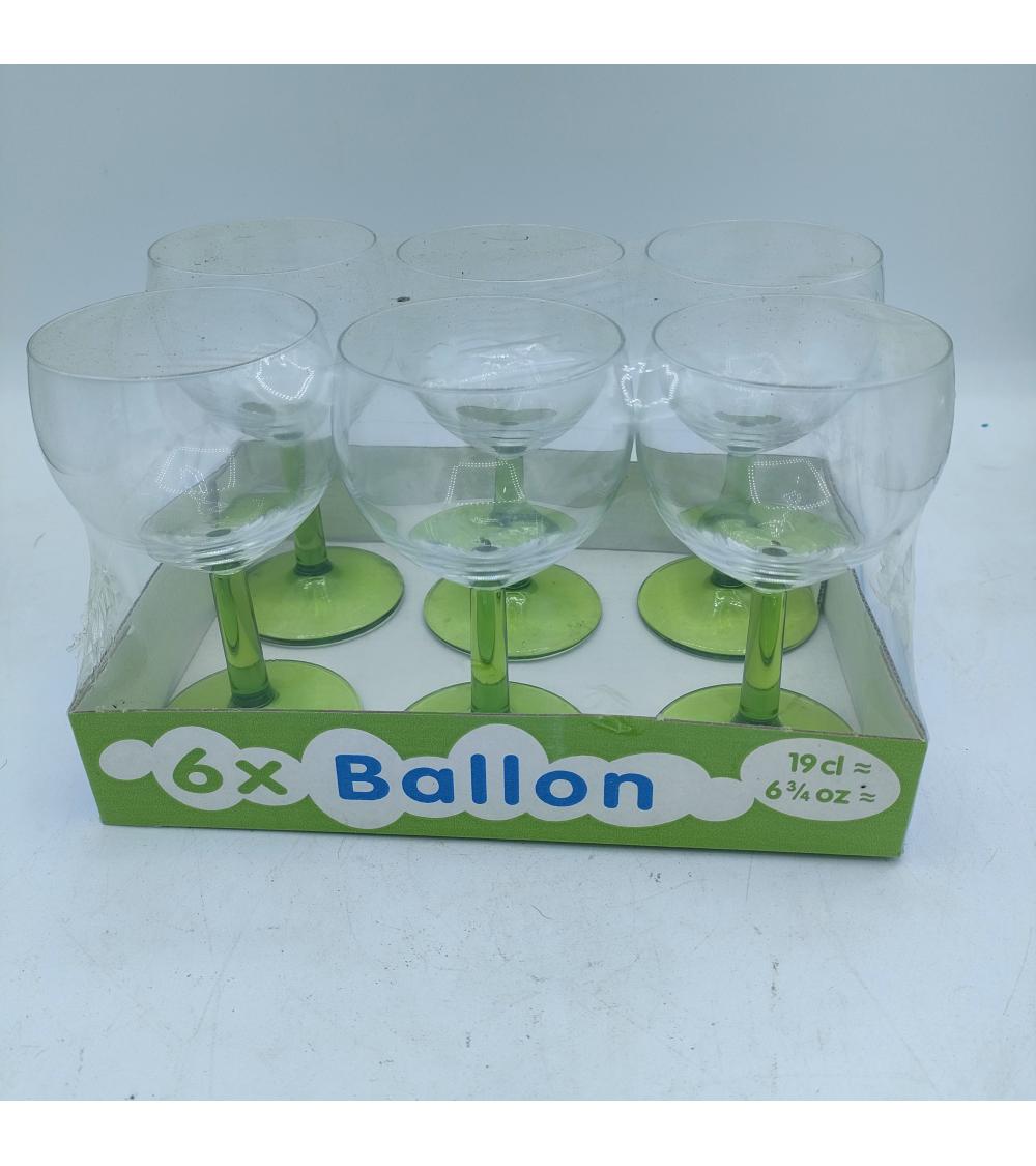 Lot 6 verres ballon