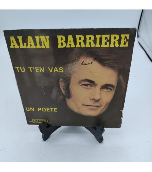 Vinyle Alain Barrière - Tu t'en vas - 45 tours